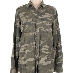 Express Camouflage Button Down Shirt